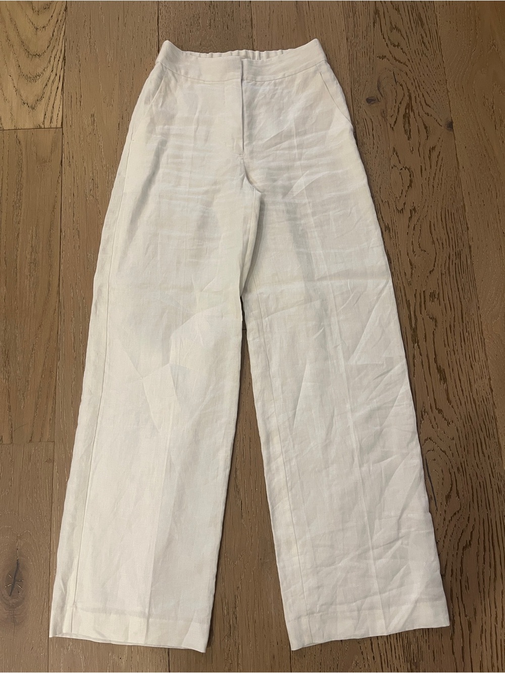 Aritzia Limitless White Linen Pants